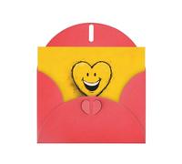 YTUOPWE Carte de vœux rouge à carreaux vierges et perle magnifique bloc de notes vierge avec image d'amour souriant