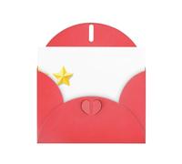 YTUOPWE Carte de vœux rouge à carreaux vierges et perle magnifique bloc de notes vierge L'éblouissante étoile à cinq branches Image