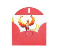 YTUOPWE Carte de vœux rouge à carreaux vierges et perle magnifique bloc de notes vierge Phoenix de feu