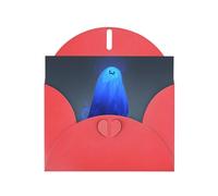 YTUOPWE Carte de vœux rouge à carreaux vierges et perle magnifique bloc de notes vierges image fantôme bleu