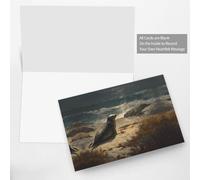 YTUOPWE Carte de vœux rouge à carreaux vierges et perle magnifique bloc de notes vierges lions de mer sur la côte