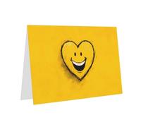 YTUOPWE Carte de vœux vierge bleue à carreaux et perle magnifique bloc de notes vierge avec image d'amour souriant