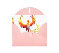 YTUOPWE Carte de vœux vierge rose à carreaux et perle magnifique bloc de notes vierge Phoenix de feu