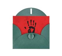 YTUOPWE Carte de vœux vierge vert foncé et magnifique bloc de note vierge avec perle The Mark of Terror Picture