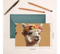 YTUOPWE Carte de vœux vierge vert foncé et perle magnifique bloc de note vierge alpaga portant une couronne