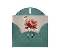 YTUOPWE Carte de vœux vierge vert foncé et perle magnifique bloc de notes vierge image d'oiseau de feu frais