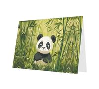 YTUOPWE Carte de vœux vierge vert foncé et perle magnifique bloc de notes vierge joyeuse forêt de bambou