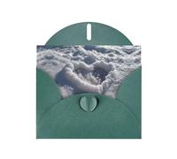 YTUOPWE Carte de vœux vierge vert foncé et perle magnifique bloc de notes vierge Love in the Snow