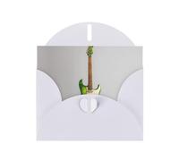 YTUOPWE Carte vierge blanche à carreaux de vacances et magnifique bloc de notes vierge avec image de guitare verte