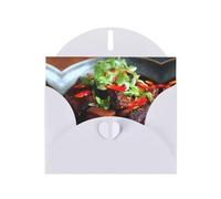 YTUOPWE Carte vierge blanche à carreaux de vacances et perle magnifique bloc de notes vierge tentant porc braisé image