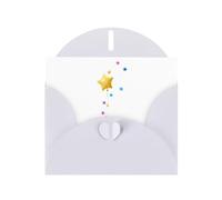 YTUOPWE Carte vierge blanche à carreaux de vœux et perle magnifique bloc de notes vierges étoiles à cinq branches et étoiles colorées Image