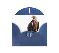 YTUOPWE Carte vierge bleue à carreaux de vacances et perle magnifique bloc de note vierge aigle sur une branche Image