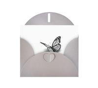 YTUOPWE Carte vierge grise à carreaux de vacances et perle magnifique bloc de notes vierge Lonely noir et blanc papillon image