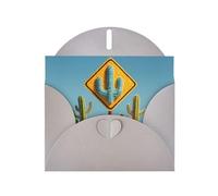 YTUOPWE Carte vierge grise à carreaux de vacances et perle magnifique bloc de notes vierge panneau routier sur une image de cactus