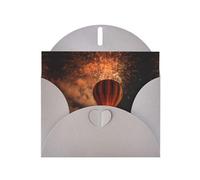 YTUOPWE Carte vierge grise à carreaux de vœux et perle magnifique bloc de notes vierges ballons sous feu d'artifice image