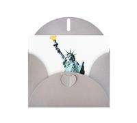 YTUOPWE Carte vierge grise à carreaux et perle magnifique bloc de notes vierge Statue de la Liberté