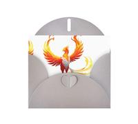 YTUOPWE Carte vierge grise à carreaux et perle - Superbe bloc de notes vierge - Phoenix de feu