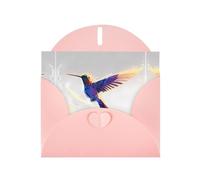 YTUOPWE Carte vierge rose à carreaux de vacances et perle magnifique bloc de note vierge abstrait colibri image