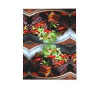 YTUOPWE Carte vierge rose à carreaux de vœux et perle magnifique bloc de note vierge tentant porc braisé image