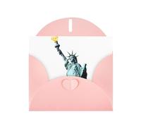 YTUOPWE Carte vierge rose à carreaux et perle magnifique bloc de notes vierge Statue de la Liberté