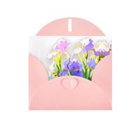 YTUOPWE Carte vierge rose à carreaux et perle magnifique bloc de notes vierges Iris fleurs au soleil