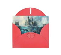 YTUOPWE Carte vierge rouge à carreaux de vacances et perle magnifique bloc de note vierge baleine sous le château image