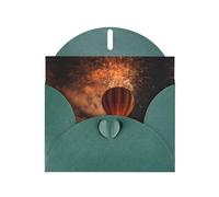 YTUOPWE Carte vierge vert foncé à carreaux de vœux et perle magnifique bloc de notes vierges ballons sous feu d'artifice image