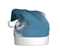 YTUOPWE Chapeau de Noël Oiseaux de proie dans le ciel bleu pour adulte, matériau doux et léger