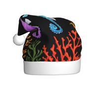 YTUOPWE Chapeau de Noël pour adulte en forme d'hippocampe dans la mer, matériau doux et léger