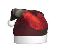 YTUOPWE Chapeau de Noël pour adulte Motif petite hirondelle en fleur rouge doux et léger