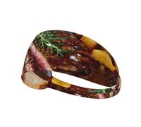 YTUOPWE Delicious Steak Bandeau élastique pour homme et femme Séchage rapide