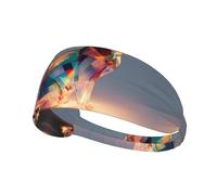 YTUOPWE Ice Crystal Cat Shadow Picture Bandeau élastique Sport Head Tie for Men and Women Soft Quick Dry