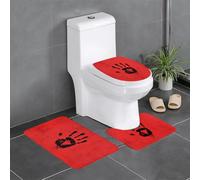 YTUOPWE Lot de 3 tapis de sol antidérapants en flanelle 61 x 40,6 cm Motif The Mark of Terror Picture épais et confortable pour salle de bain, cuisine et toilettes