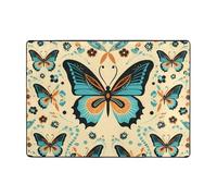 YTUOPWE mass dance of butterflies Tapis doux, moelleux, absorbant l'eau, durable, pour salon, bureau, table basse, lit, balcon, 203,2 x 147,3 cm