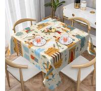 YTUOPWE Nappe décorative carrée de l'architecture égyptienne - 137,2 x 137,2 cm - Imperméable - Infroissable - Réutilisable - Pour cafés, buffets, pique-niques, mariages, fêtes