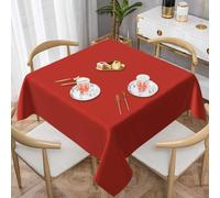 YTUOPWE Nappe décorative carrée - Imperméable - Infroissable - Réutilisable - Pour cafés, buffets, pique-niques, mariages, fêtes - Corail - 152,4 x 152,4 cm