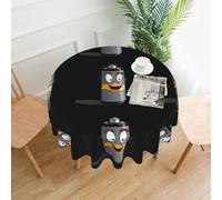 YTUOPWE Nappe décorative ronde avec motif « Charge at all times » - 152,4 cm - Pour salle à manger en intérieur et en extérieur, fêtes, mariages