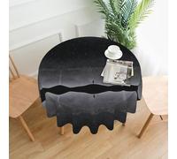 YTUOPWE Nappe ronde décorative avec motif « Looking up at the stars » - 152,4 cm - Pour salle à manger intérieure et extérieure, fête, mariage