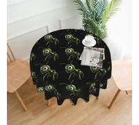 YTUOPWE Nappe ronde décorative motif fourmi verte 152,4 cm pour salle à manger intérieure et extérieure, fête, mariage