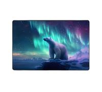 YTUOPWE Northern Lights Tapis de sol en flanelle pour salon, bureau, table basse, lit, balcon 152,4 x 99,1 cm