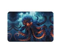 YTUOPWE Paillasson 40,6 x 61 cm Tentacules de pieuvre orage Image absorbant l'eau Antidérapant pour portes d'entrée, entrées et salles de bains