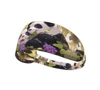 YTUOPWE Panda in the Vines Picture Bandeau élastique Exercice Sport Head Tie pour Homme Femme Doux Séchage Rapide