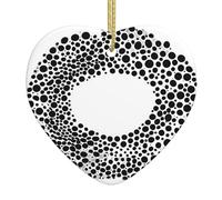 YTUOPWE Pendentif de Noël en céramique avec mélodie dynamique et corde dorée pour une suspension facile