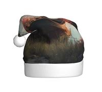 YTUOPWE Petit bateau sur la rive du lac - Chapeau de Noël pour adulte - Matériau doux et léger