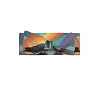 YTUOPWE Pigeons under the rainbow Picture Baby Bow Headband - Bandeau en polyester doux, doux pour la peau et extensible pour les nourrissons de 0 à 6 mois