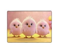 YTUOPWE Pink Chick Tapis doux et moelleux pour salon, bureau, table basse, lit, balcon, 203,2 x 147,3 cm, durable