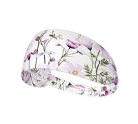 YTUOPWE Rhododendron Illustration Pattern Picture Bandeau élastique Exercice Sport Head Tie for Men and Women Soft Quick Dry