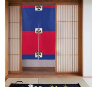 YTUOPWE Rideau de porte de 86,4 x 142,2 cm avec drapeau haïtien, bonne impression drapée, bloque la lumière et protège de la poussière, convient pour les bureaux et les restaurants