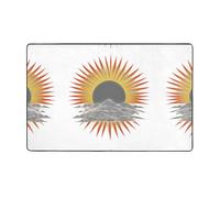 YTUOPWE Rising Sun of Mt. Picture Tapis de sol en flanelle pour salon, bureau, table basse, lit, balcon 152,4 x 99,1 cm