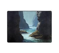 YTUOPWE Sea water between the rocks Tapis doux, moelleux, absorbant l'eau, durable, pour salon, bureau, table basse, lit, balcon, 203,2 x 147,3 cm